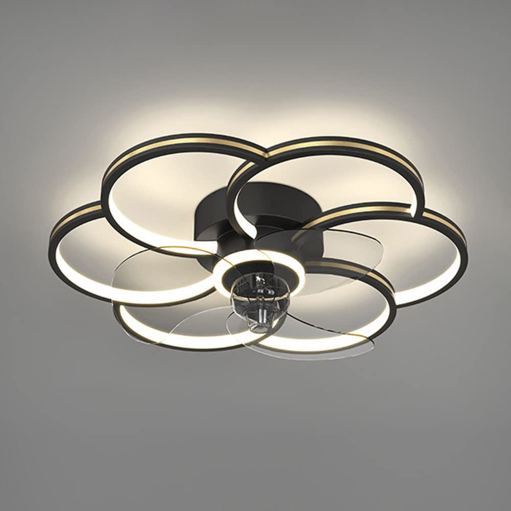 Ventilateur de chambre muet ultra mince pour dormir au frais avec une lumière LED modulable