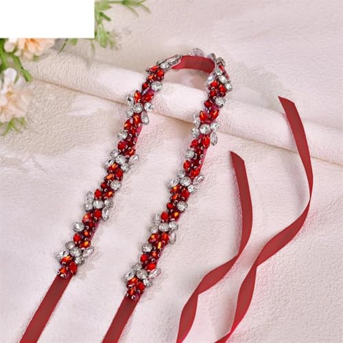 Long Banquet Dress Corset Decoration Wedding Thin Belt Rhinestones Patch Belt For Bridesmaid Bride2