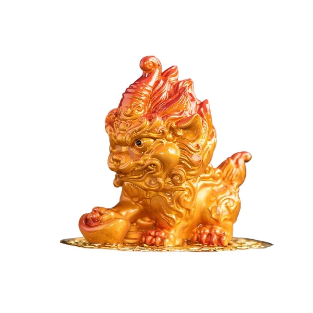 ENGENDER Kung Fu Tea Pet Color-changing Resin Tea Pet Chinese Kung Fu Set Home Living Room Desktop Ornaments(A)