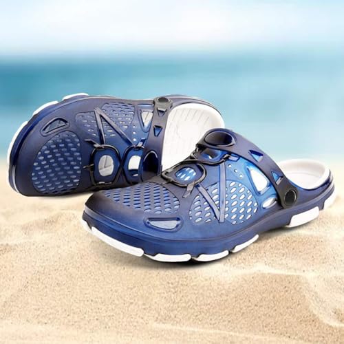 Image of beister Mens Clogs Non Slip Water Shoes with Adjustable Strap, Lightweight Slip on Mules Garden Kitchen Outdoor Beach Yard Pool Shower Summer Sandals Slippers
