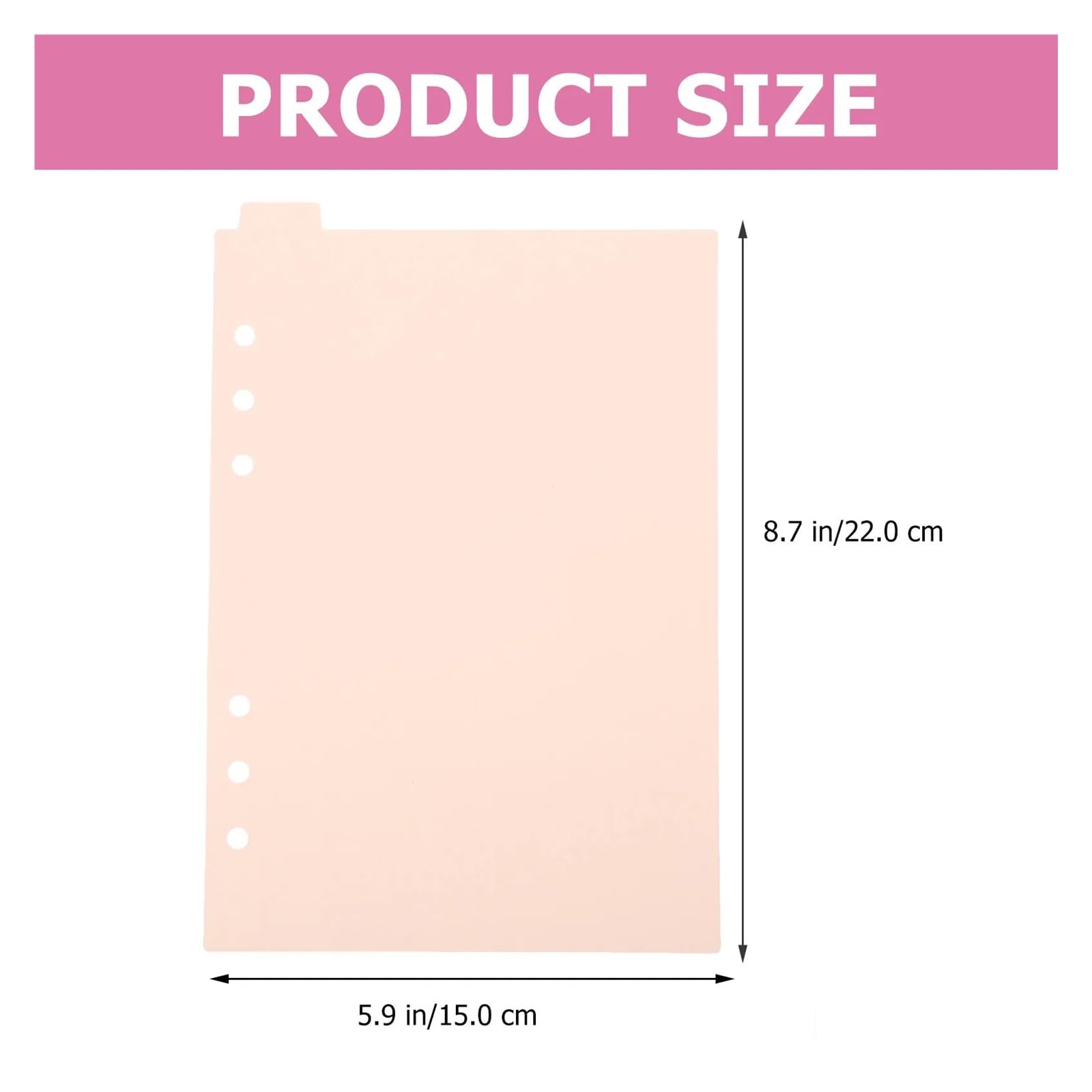 Lot de 30 intercalaires à onglets A6, 6 anneaux en plastique pour journal, carnet de notes, rapport
