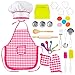 THE TWIDDLERS - 27 Pezzi Set Pasticceria Bambini Completa - Cucina Regalo Playset con Chef Cappello, Grembiule Masterchef Bambino, Cottura Mitt E Utensili