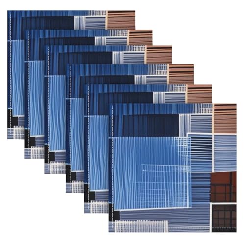 Servilletas de Tela Decorativas Naranjas y Azules 20x20in miniatura 5