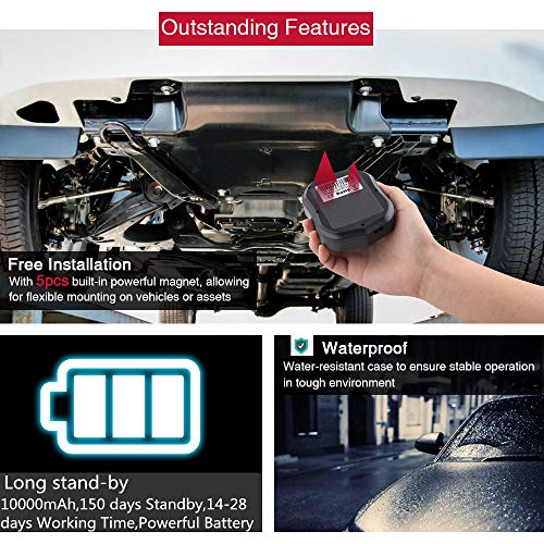 Winnes GPS Tracker voor auto, GPS-locator voor auto Real-time GPS-tracker Auto voertuig volgen 150 dagen stand-by met… - Image 3