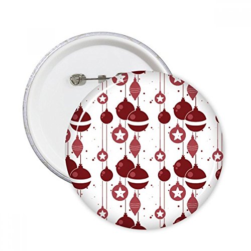 Badge Noël blanc rouge : sublimez vos pulls et tenues de fête avec ce lot de 5 boutons XL