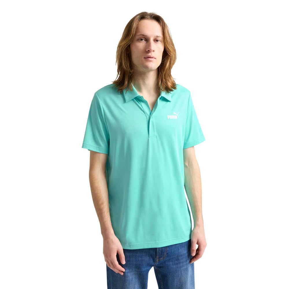 PUMA Men's Essentials All in Polo (Available in Big & Tall), Aquatic Ss25, 4XL Big