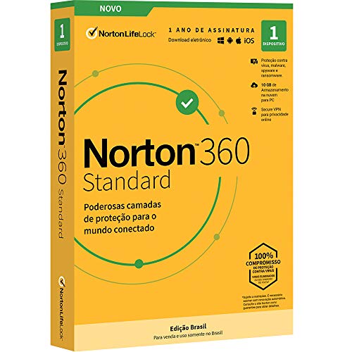 Norton 360 Standard 10GB Br 1 User 1 Device 12mo La Mm-2020 - Windows