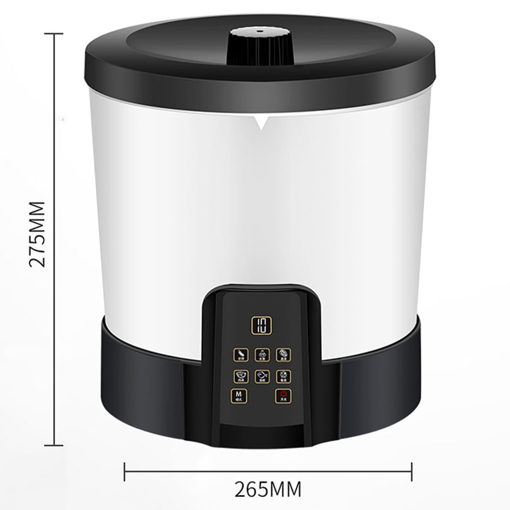 Purificador de frutas y verduras, limpiador automático inteligente con control LED, lavadora secadora multifuncional para lechuga y verduras, capacidad de 6 litros