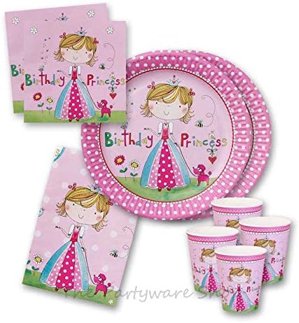 Rachel Ellen Birthday Princess Party Tableware Pack for 16
