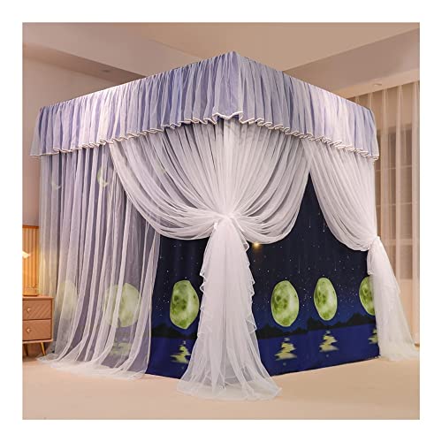 Moustiquaire de lit 1,2 m style princesse avec support complet pour chambre à coucher
