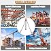 Heavy Duty Lifting Chains with Adjustable Hooks, 5/16 Inch x 10 Ft, 7000lbs/3.18 Tons, G80 High-Quality Steel, Industrial Dual Leg Chain Slings for Engine Hoist, Used to Lift Heavy Objects