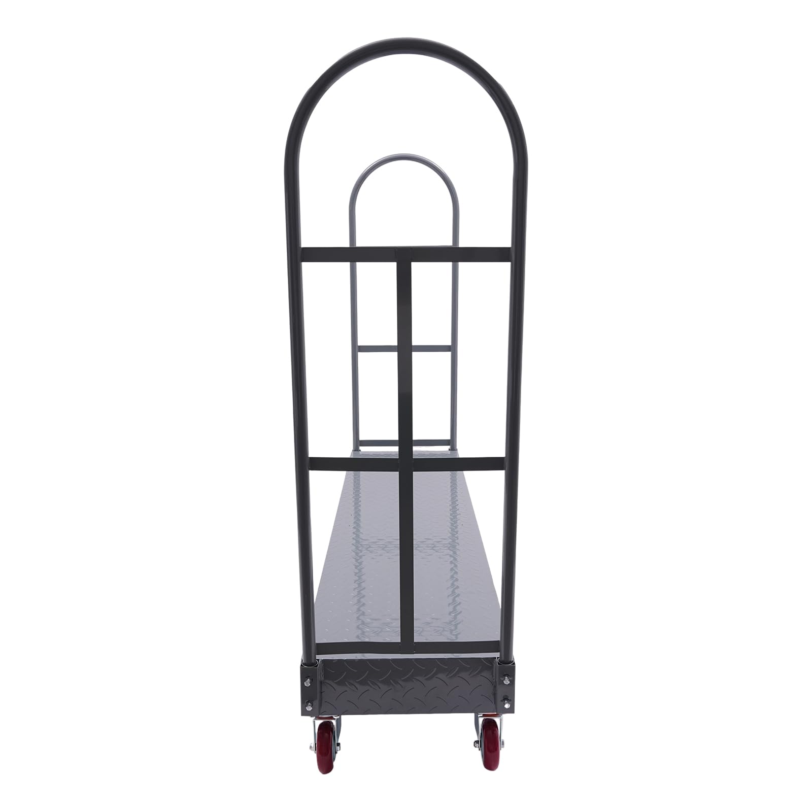 15.7 “x 64.6” Heavy Duty Pulley Cart, U-Boat Trolley, Platform Hand Truck with Wheels, Steel Deck Trolley Utility Cart for Warehouses, Storage Rooms, Transportation Facilities, 2000lb