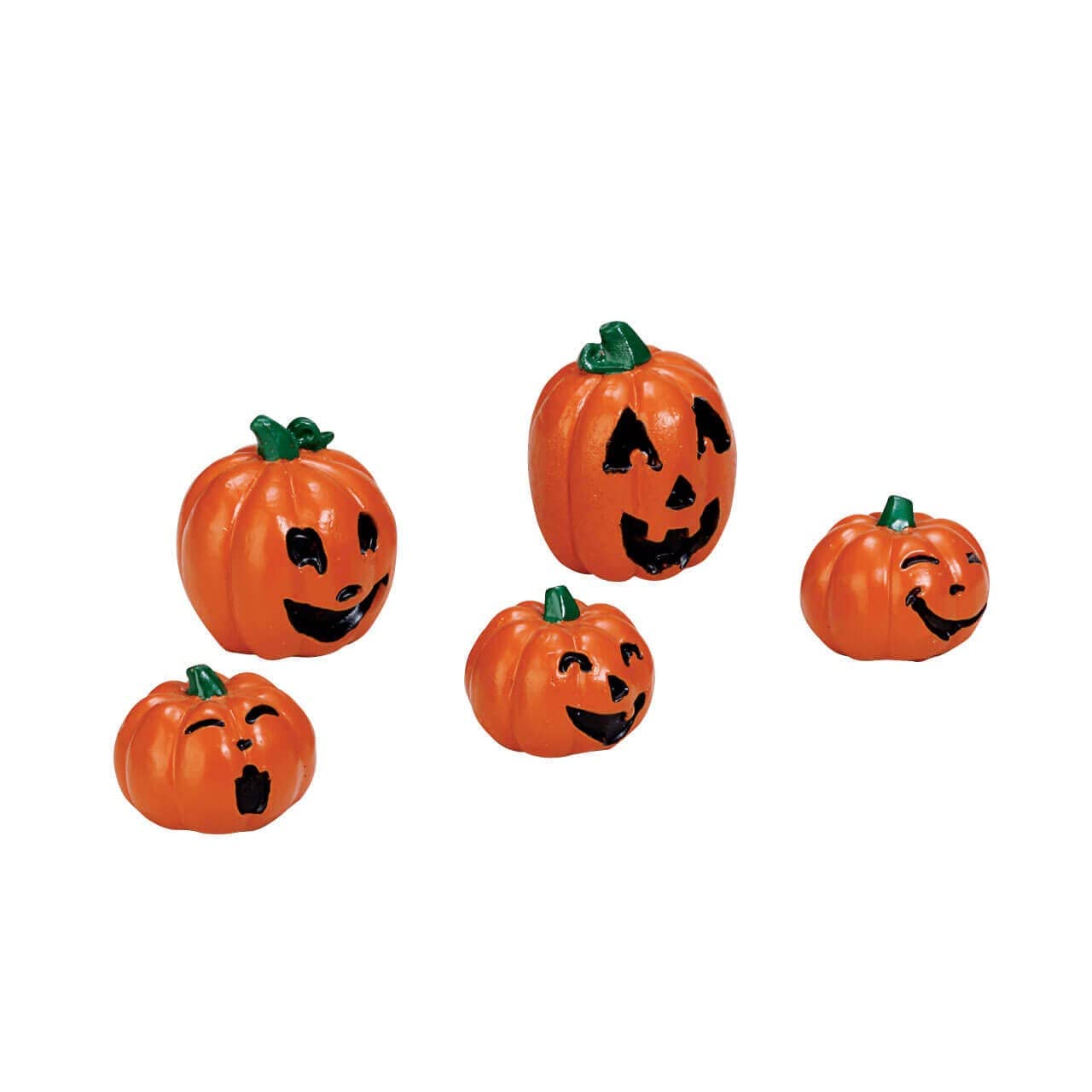 Lemax Red - Happy Pumpkin Family - Set Of 5