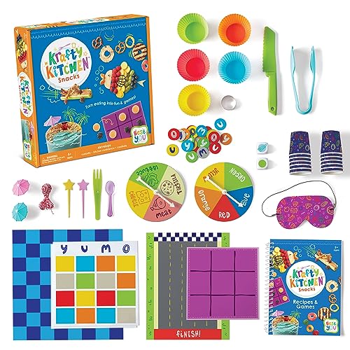 MindWare Best You Krafty Kitchen Snacks Kit – Real Cooking Set for Kids Ages 5 & Up - Includes Kid Friendly Kitchen Tools, Games and Recipes - Ideal for Healthy Snacking and Food Exploration