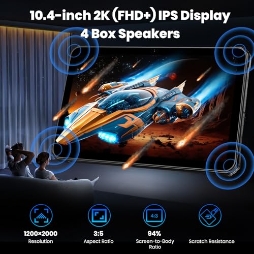 Image of FOSSIBOT DT3 10.4 inch Rugged Tablet,21560mAh,32GB+256GB /2TB, Android15,66W Rapid Charging,2K IPS Display,Wi-Fi6,IP68,IP69K Waterproof Tablet,5G OutdoorTablet,64+32MP Camera,Face Unlock,OTG (Blue)