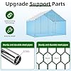 Large Metal Chicken Coop with Run, Walk-in Chicken Run Pen Poultry Cage, Water-Resistant & Anti-UV Cover, 9.8’L x 6.6’W x 6.4’H #3