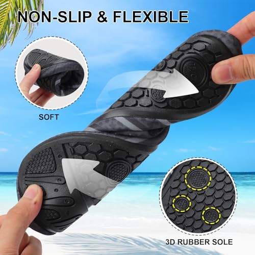Mens Womens Water Shoes Barefoot Beach Pool Shoes Quick-Dry Aqua Yoga Socks Slip-on for Women Men Surf Swim Water Sport3