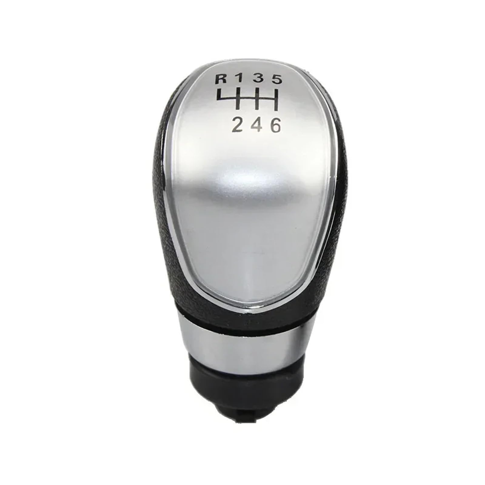 Zhannuobhd One Color For Mondeo For Mk4 For Fiesta For Mk7 2008 2009-2013 Automobiles 5/6 Speed Gear Shift Knob Stick Head Lever Handle Stick Shifter Lever Knob(6 Speed Silver)
