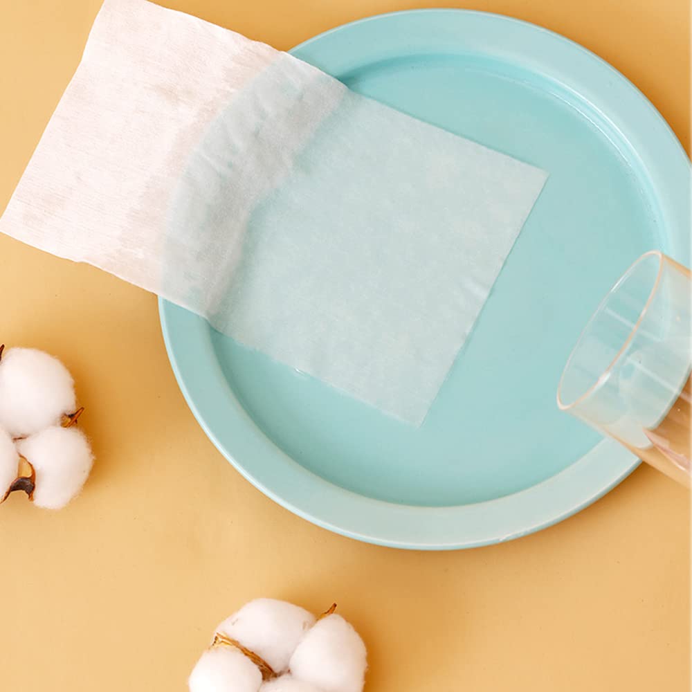 Salviette Di Cotone 100% 20x20 Cm - 2 Confezioni Da 50 Pezzi - Morbide E Anallergiche - Per Viso, Struccante, Bambino, Usa E Getta