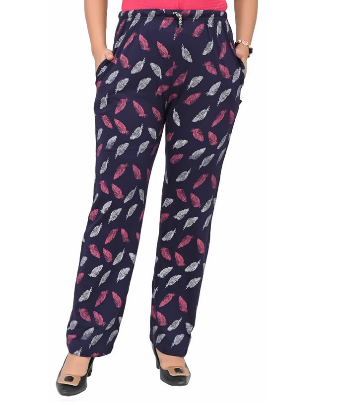 SK Wardrobe Women’s & Girls Floral Printed Cotton Pyjama | Soft Breathable Lounge Pants | Comfortable Track Pant Lower | Elastic Waist Relaxed Fit Stylish Sleepwear | Day & Night Wear-picture-11