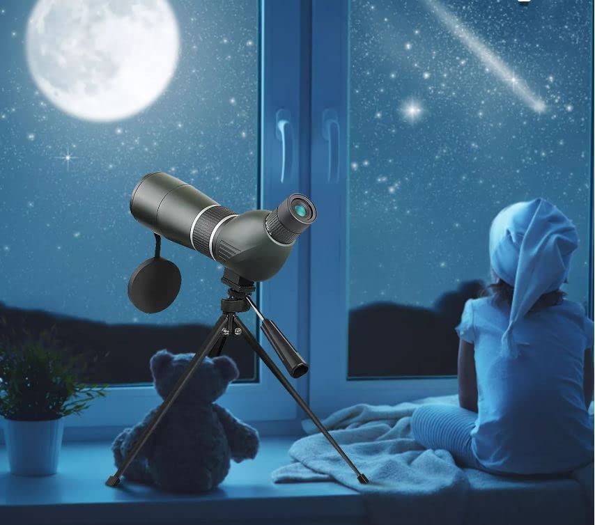 Sisliya 20-60x60 Spotting Scope,Spotting Scope Telescope with External Infrared Lights for Bird Watching,Target Shooting,Wildlife