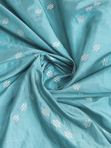 DOI MOI turquoise maheshwari silk saree – image 7