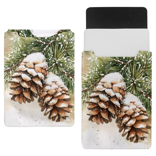 Housse ordinateur portable velours hollandais Pinecone Snow