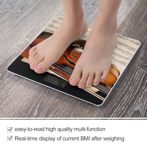 Báscula digital de baño con pantalla LED clara y vidrio templado miniatura 5