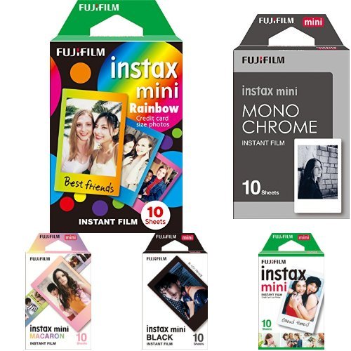 Film instax assortiment de 50 packs de recharges photos instantanées argentiques