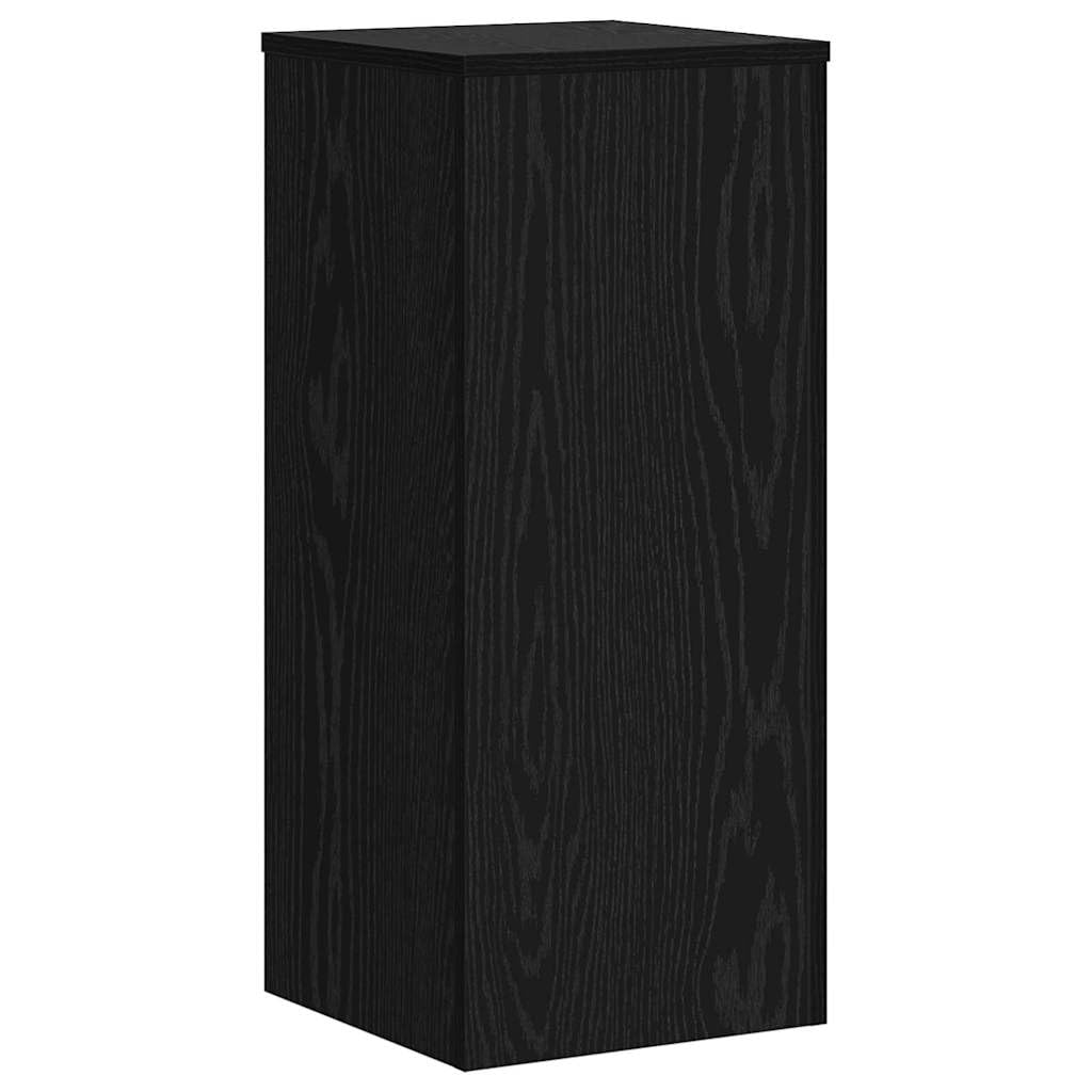 Juego de 2 soportes para plantas en imitación de roble negro, de material de madera, 30 x 30 x 70 cm, para interior y exterior, balcón, terraza, jardín, salón, pasillo, alféizar de ventana