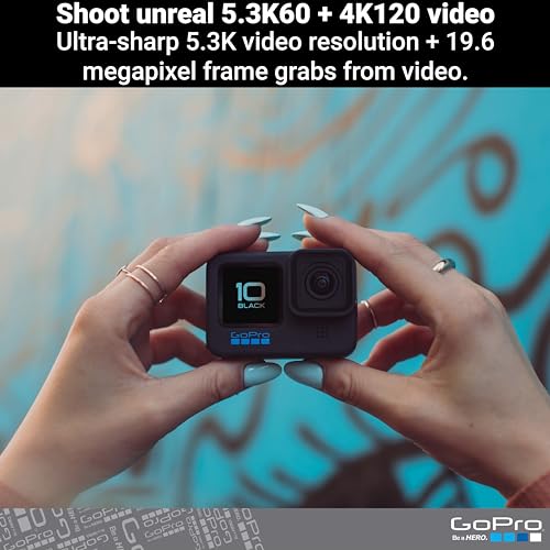 GoPro HERO10 Black- E-Commerce Packaging - Waterproof Action Camera with Front LCD & Touch Rear Screens, 5.3K60 Ultra HD Video by GoPro - Image 5