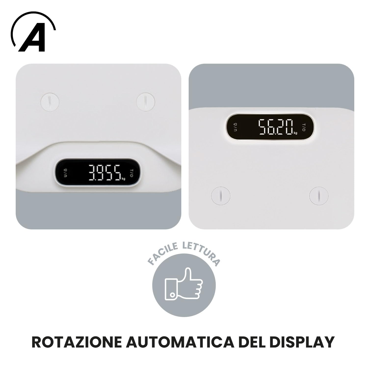 Ardes GROWY Bilancia Digitale Multifunzione per Neonati, Bambini, Adulti e Animali con Vassoio Rimovibile, Alta Precisione e Schermo LCD