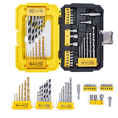 Powerland 35Pcs Foret Trépan Set Perceuse Combo Set Dans Un Cas En Plastique Solide M01005 Cover