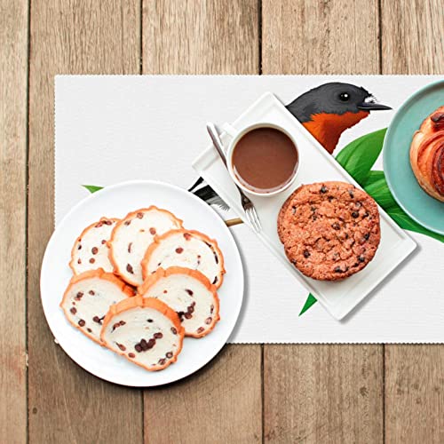 Sets de table pour tables à manger style champêtre lot de 6 oiseaux