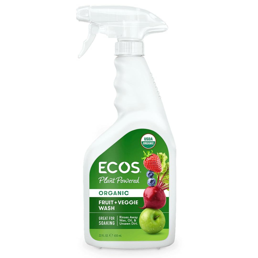 ECOS, Wash Fruit and Veggie Organic, 22 Fl Oz