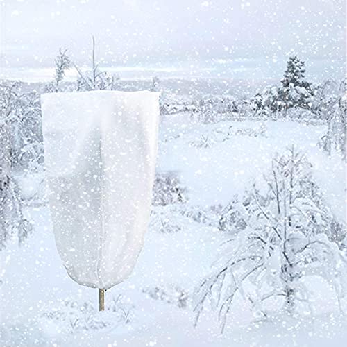 Konigeehre Upgraded Version 5 Packs Plant Freeze Protection Covers 32 X 47 Inch Winter Shrub Cover Tree Frost Blanket With Drawstring For Winter Frost Protection Sun Protection #TOP6