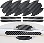 Ourzop 8Pcs Car Door Handle Sticker, Carbon Fiber Cup Scratches Protector Door Handle Side Sticker Scratch Protector Door Handle Paint Scratch Protection Protective Film