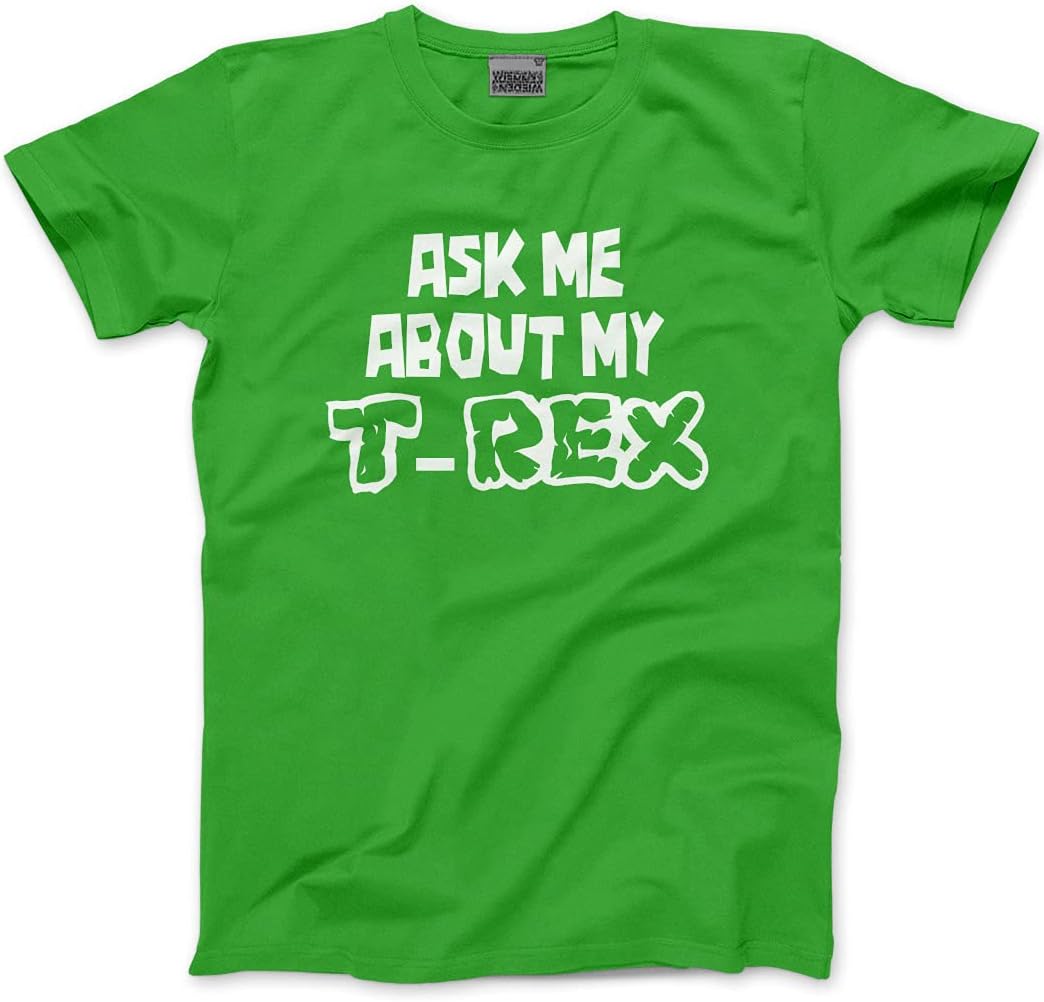 Kids Dinosaur Tshirt - Ask Me About My T-Rex Childs T-Shirt Dino Mad Rawr T-Rex Girls Boys Party Birthday