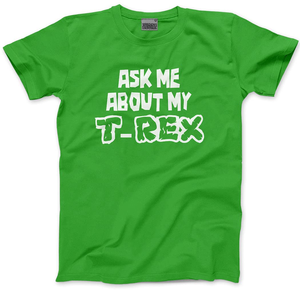 Kids Dinosaur Tshirt - Ask Me About My T-Rex Childs T-Shirt Dino Mad Rawr T-Rex Girls Boys Party Birthday