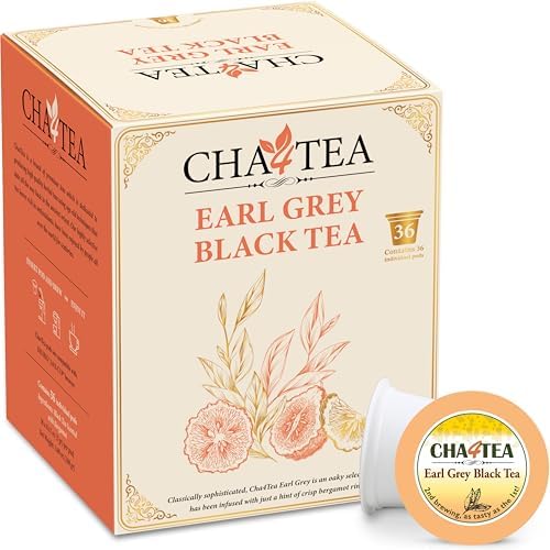 Cha4TEA 36-Count Earl Grey Tea Pod Compatible with Keurig K-Cup Brewers