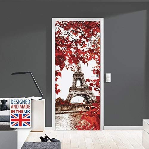 Walplus Torre Eiffel Adesivi da Parete, Vinile, Multicolore, 103 x 5.4 x 5.4 cm