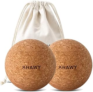 Cork Massage Ball, Cork Balls for Massage Trigger Point Therapy Ball, Cork Ball Roller for Muscle Tension, Muscle Knots, Deep Tissue Relief, 2 Pack
