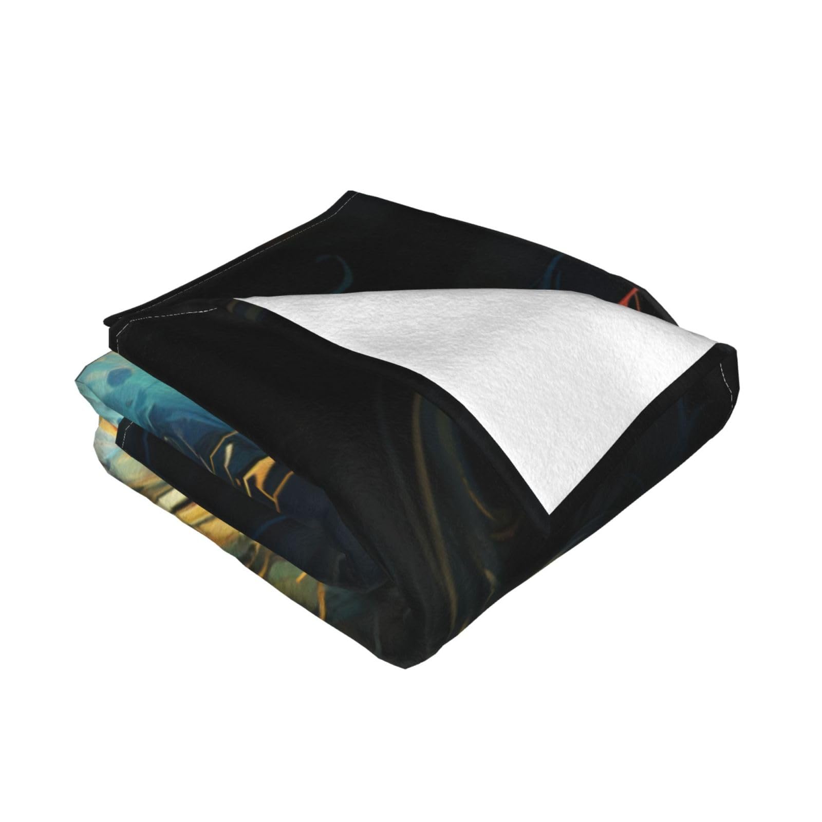 Coperta decorativa morbida e calda in flanella per bambini, cane, gatto, 127 x 152 cm, stampa con simboli musicali