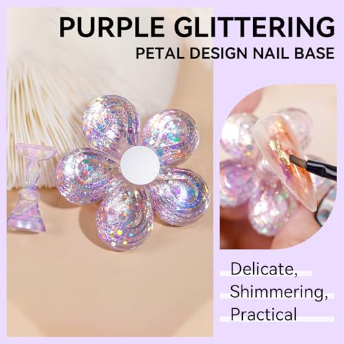 Image of Makartt Nail Stand for Press On: Nails Display Holo Purple & Pink
