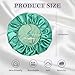 ZHENSILK 2Pcs Silk Bonnet for Sleeping, Satin Hair Bonnets, Soft Elastic Band Silk Sleep Cap, Hair Wrap for Women (Black Green)