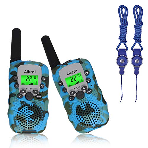 Walkie Talkies Kids Two Way Radio Wireless Interphone 22 Channel FRS GMRS Durable Toy Handheld Walkie Talkie 2 Miles Long Range Battery Operated Boy Gift for Outdoor Adventures Camping and Hiking Camo