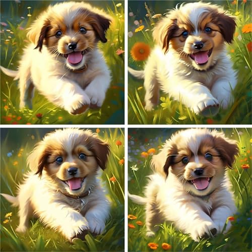 Diamond painting complet anti stress grand format 4 pièces 60x60cm adultes