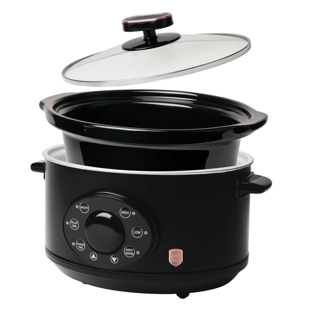 Berlinger Haus Slowcooker - 3.5L keramische inzet - Zwart/Roségoud - BH-9501