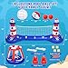 EagleStone Pool Volleyball Net &Basketball Hoop Inflatable Pool Floats Toys Swimming Water Games for Adults and Kids 8-12 Teens Volleyball Court Poolside Floaties