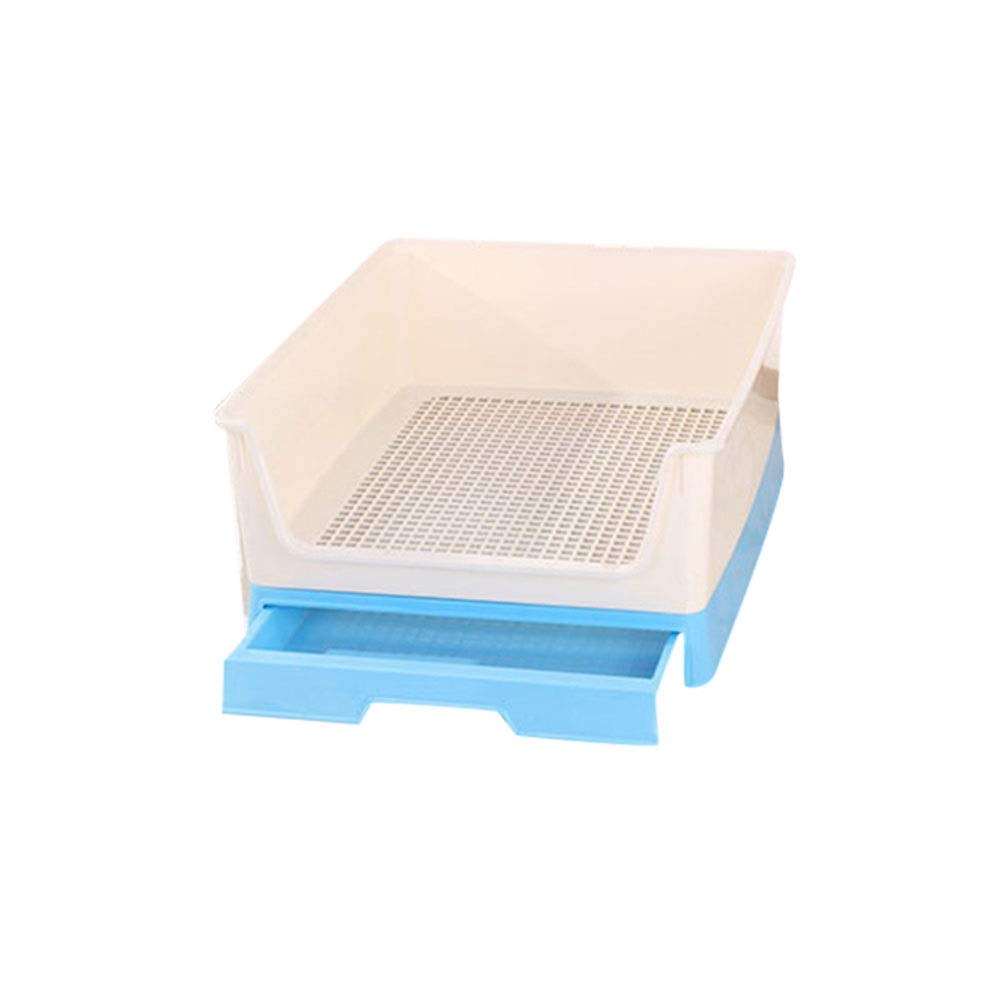 Toilettes pour chien avec tiroir grand modèle de bac à litière canin rose et bleu